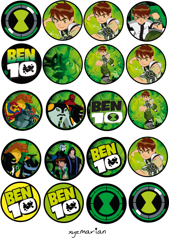 Cartel De Feliz Cumpleaños Con La Temática De Ben10, - Ben 10 (595x842), Png Download