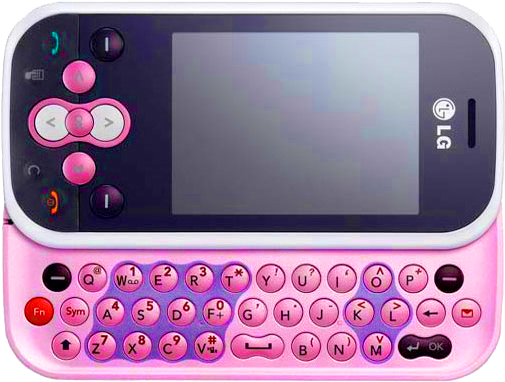 Celulares Png ♥ - Lg Ks360 Pink (600x520), Png Download