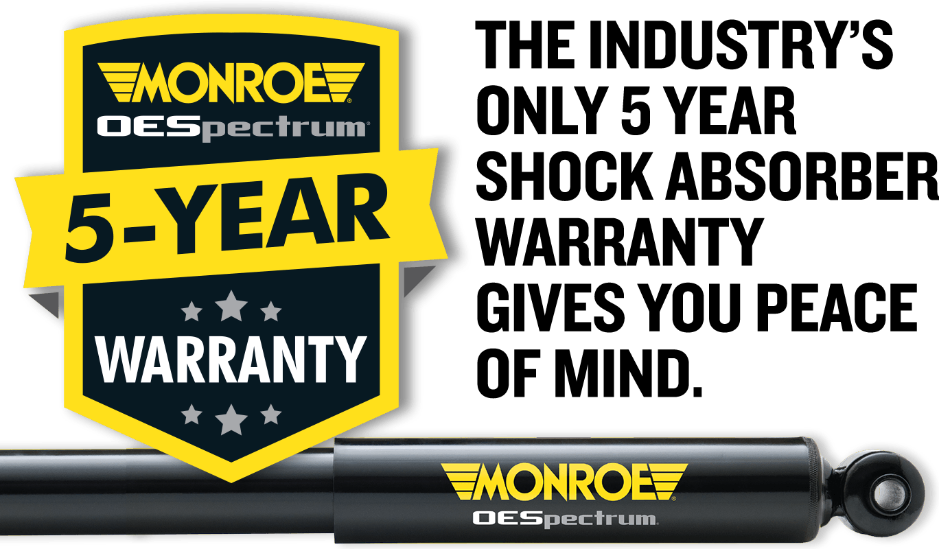 Monroe Oe Spectrum 5 Year Warranty - Monroe (1368x800), Png Download