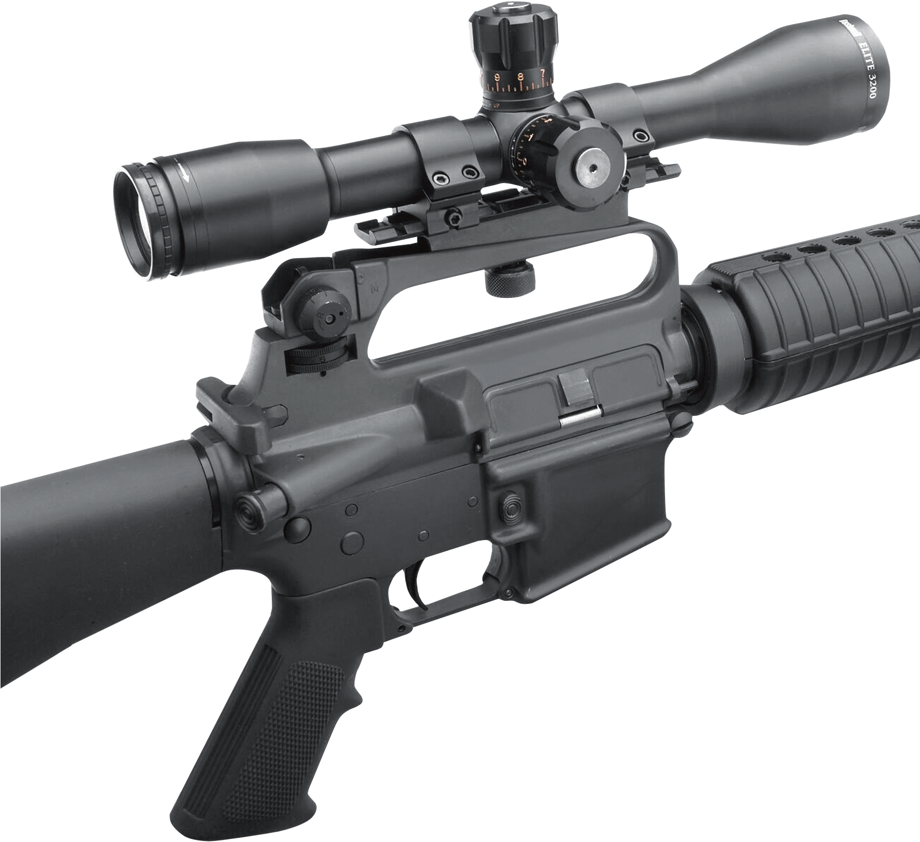 B Square 18526p Optic Mount For Colt Ar 15/16 Picatinny - Assault Rifle (1800x1761), Png Download