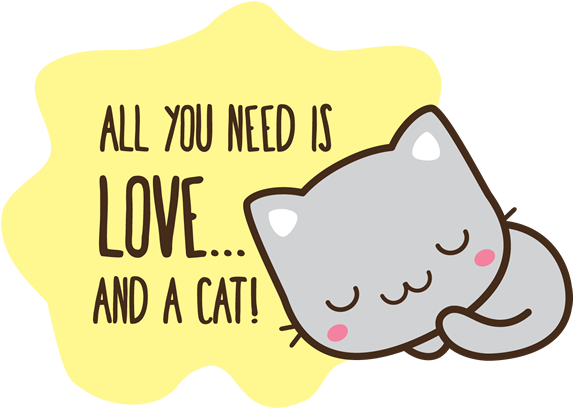 All You Need Is Love - Cat Grabs Treat (618x618), Png Download