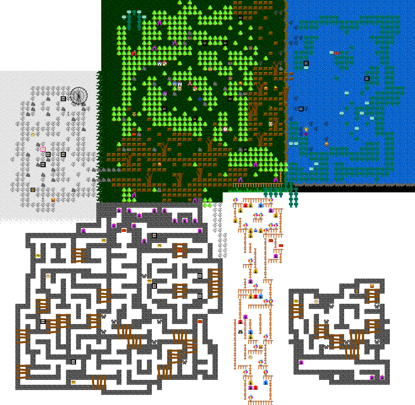 Map Progress As Of The 29th - Fnaf World Map Update 2 (1353x1320), Png Download