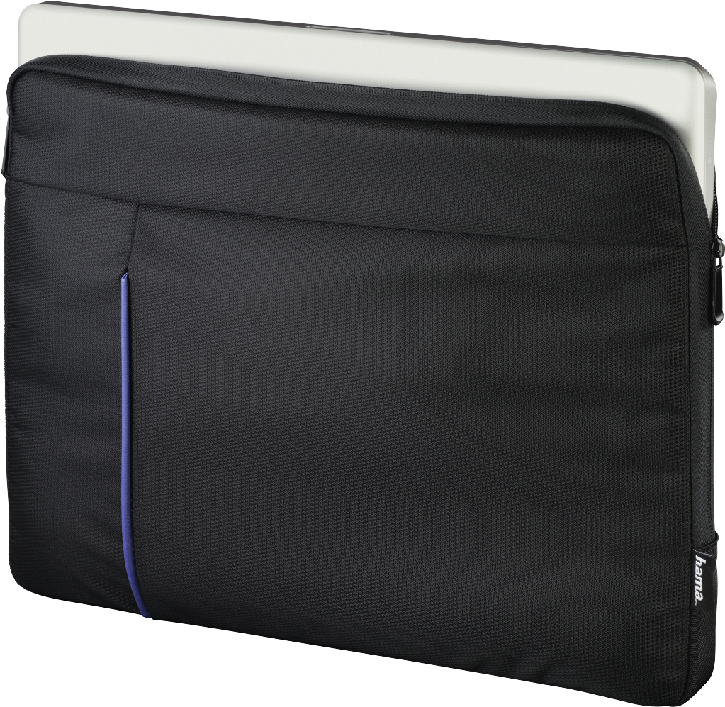 Hama "cape Town" Notebook Sleeve, Up To 40 Cm , Black/blue - コクヨ バッグ イン バッグ インナー バッグ Bizrack Up ブラック (1100x1100), Png Download