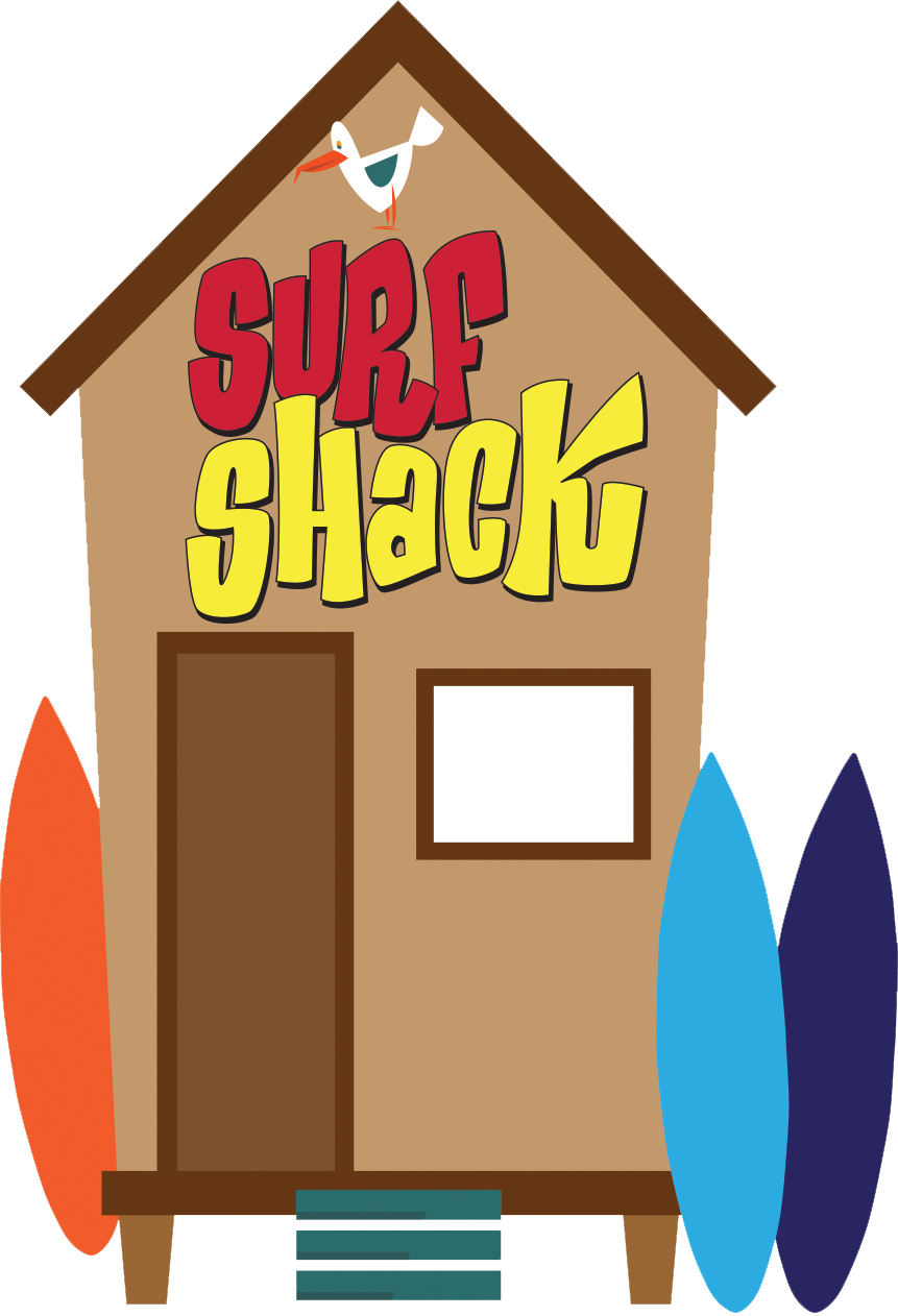 Surfing Clipart Vbs - Surf Shack Clipart (861x1262), Png Download