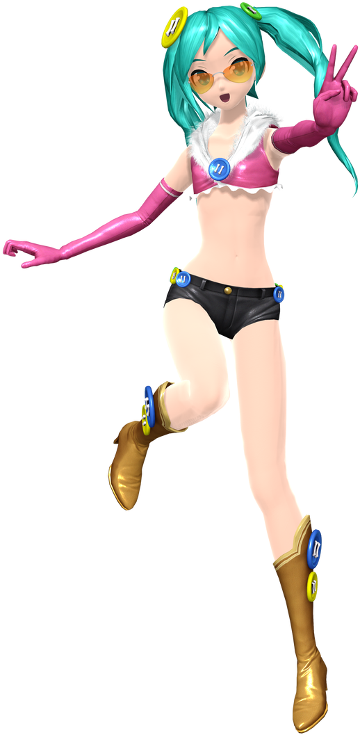 Project Diva Arcade Future Tone Pink Pop As Miku By - Hatsune Miku Pink Pops (756x1057), Png Download