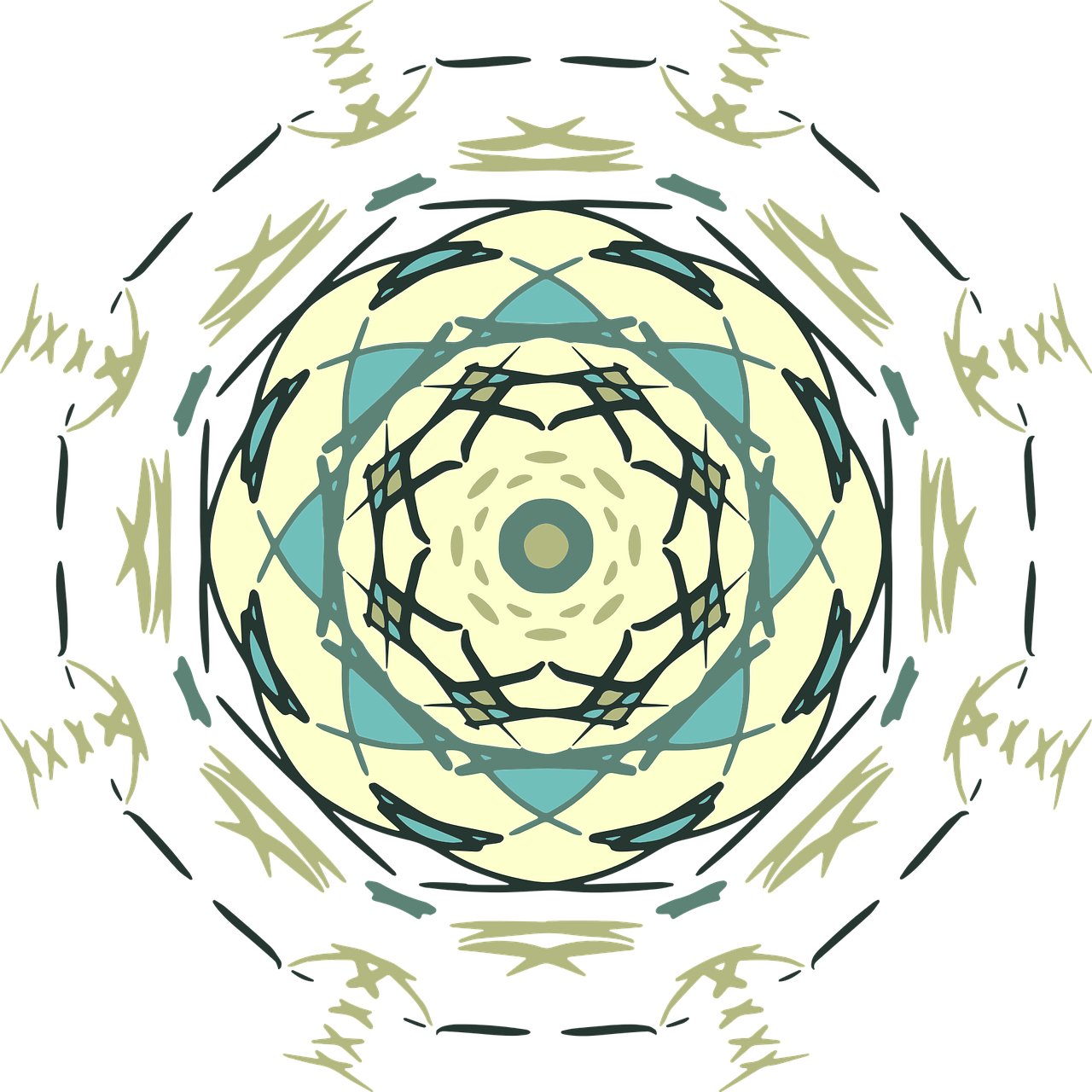 Circle Vector Background - Illustration (1280x1280), Png Download