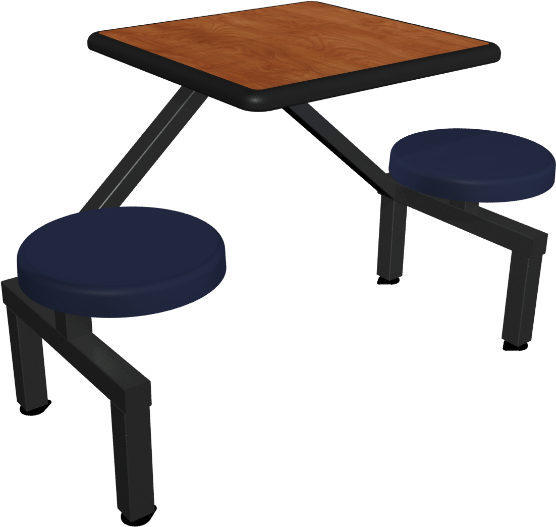 Jupiter 2 Seat Wall Unit With Dur A Edge® Table & Composite - Table (1650x1275), Png Download