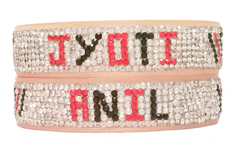 Red Green Bridal Name Bangles-n8 - Bracelet (800x800), Png Download