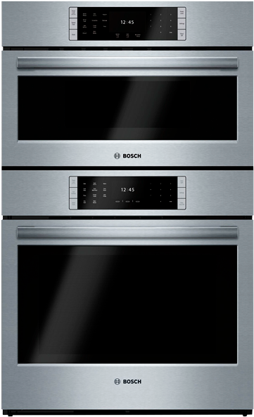 Image For Bosch Built In Convection And Self Cleaning - Bosch Wall Oven Microwave Combo (519x804), Png Download