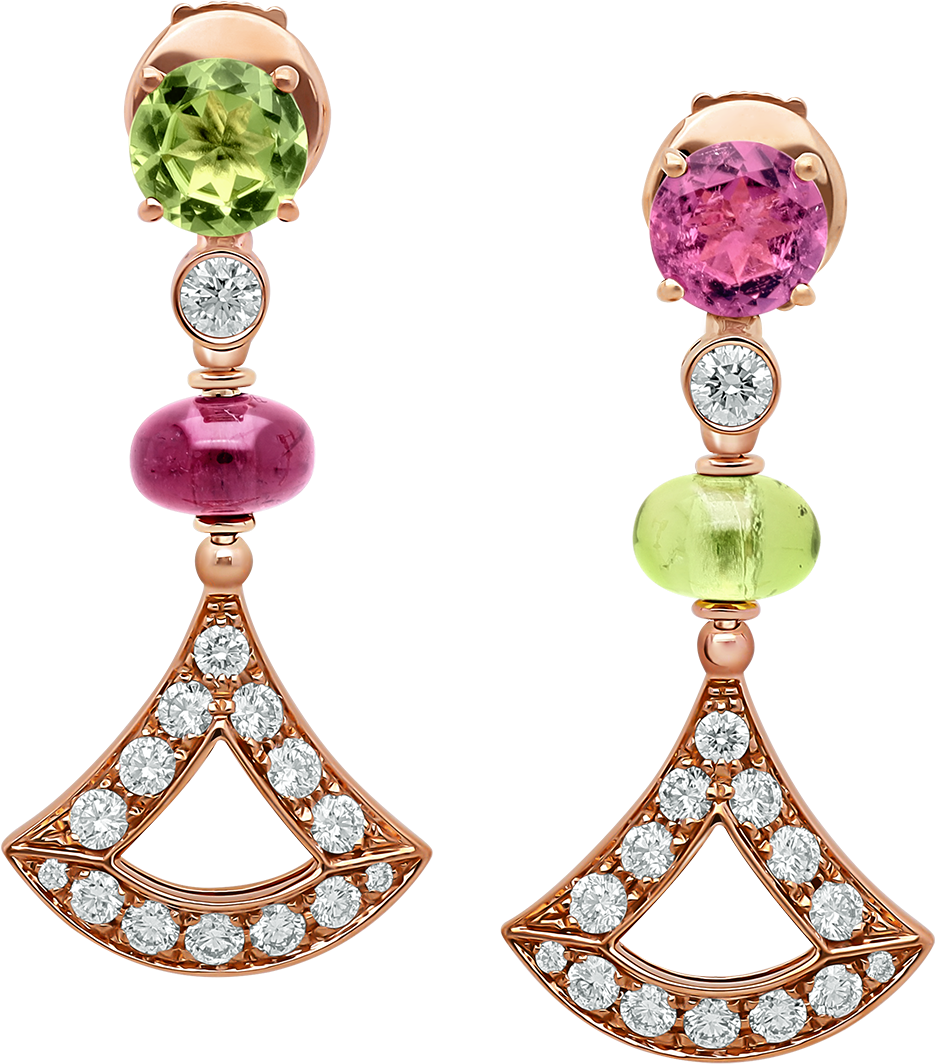 Divas' Dream Earrings Earrings Rose Gold Pink - Earrings (1800x1405), Png Download