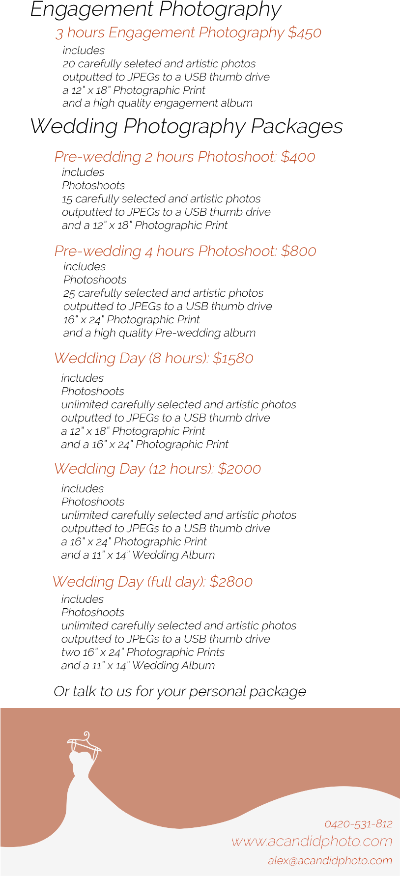 Wedding Photography Flyers-3 (813x1800), Png Download