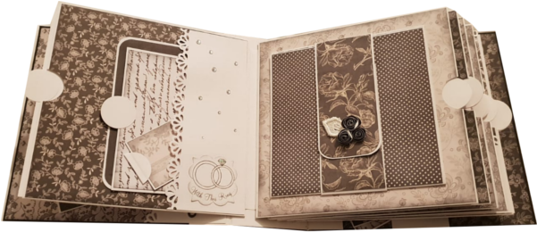 Black & White Wedding Album - Wallet (600x600), Png Download