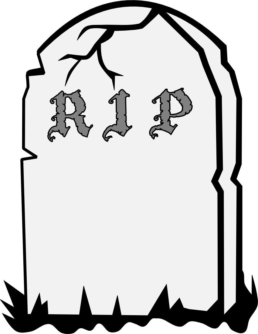 Halloween Gravestones Clipart - Death Clip Art (850x1100), Png Download