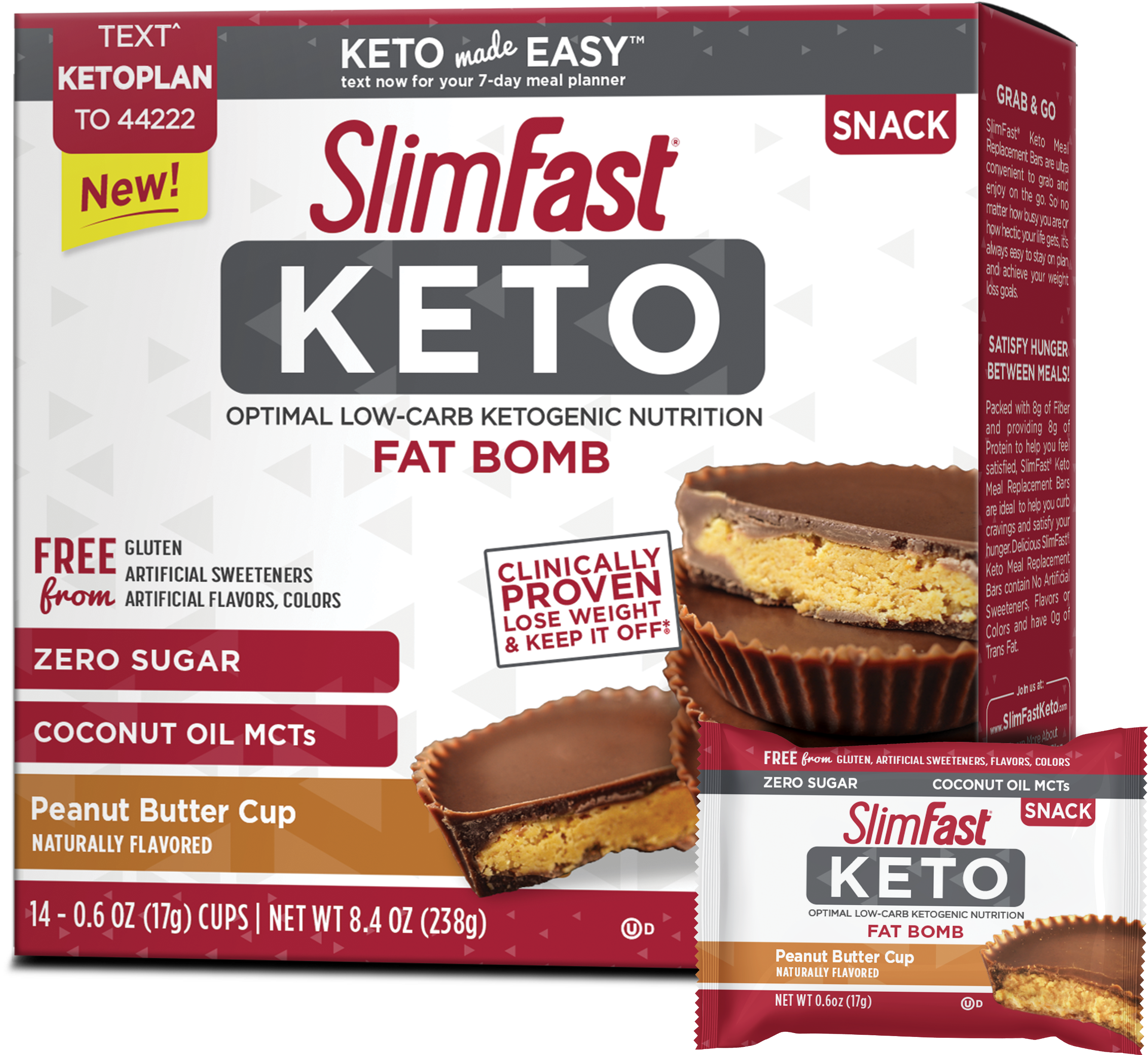 Slimfast Keto Fat Bombs - Slimfast Keto (2708x3659), Png Download