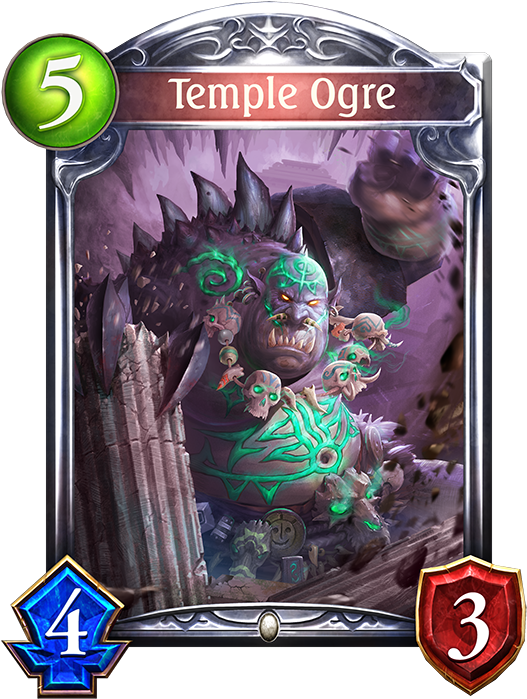 Unevolved Temple Ogre Evolved Temple Ogre - Shadowverse Lion Cards (536x698), Png Download