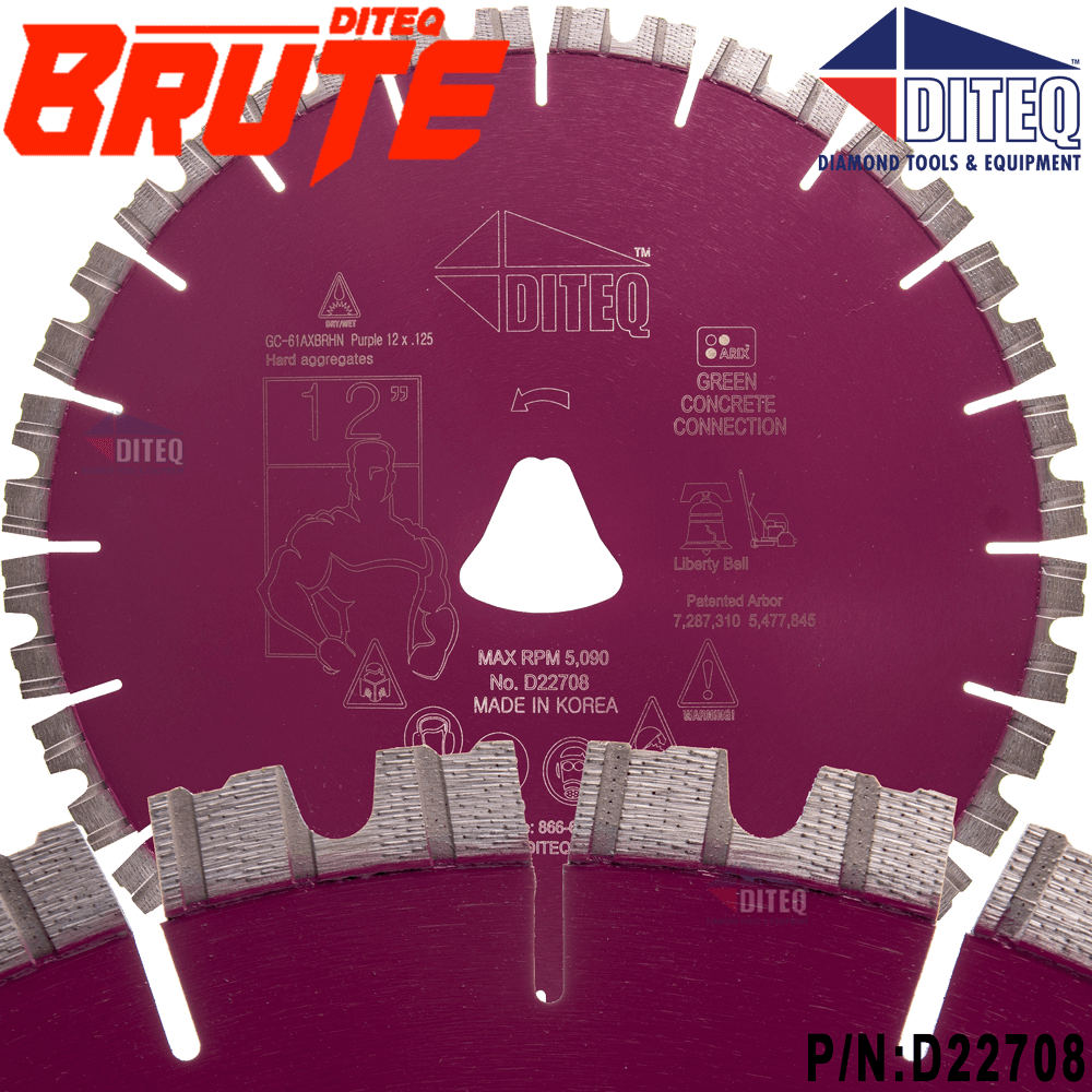 Gc-61 Brute Notched Arix Purple Liberty Bell Blades - Diteq (1000x1000), Png Download