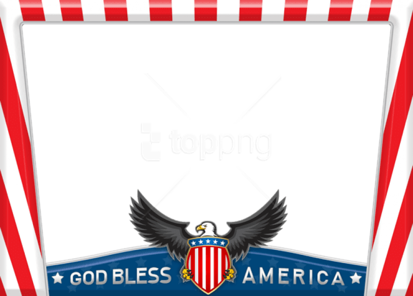 Free Png Download God Bless Americaframe Png Images - Bald Eagle (850x611), Png Download