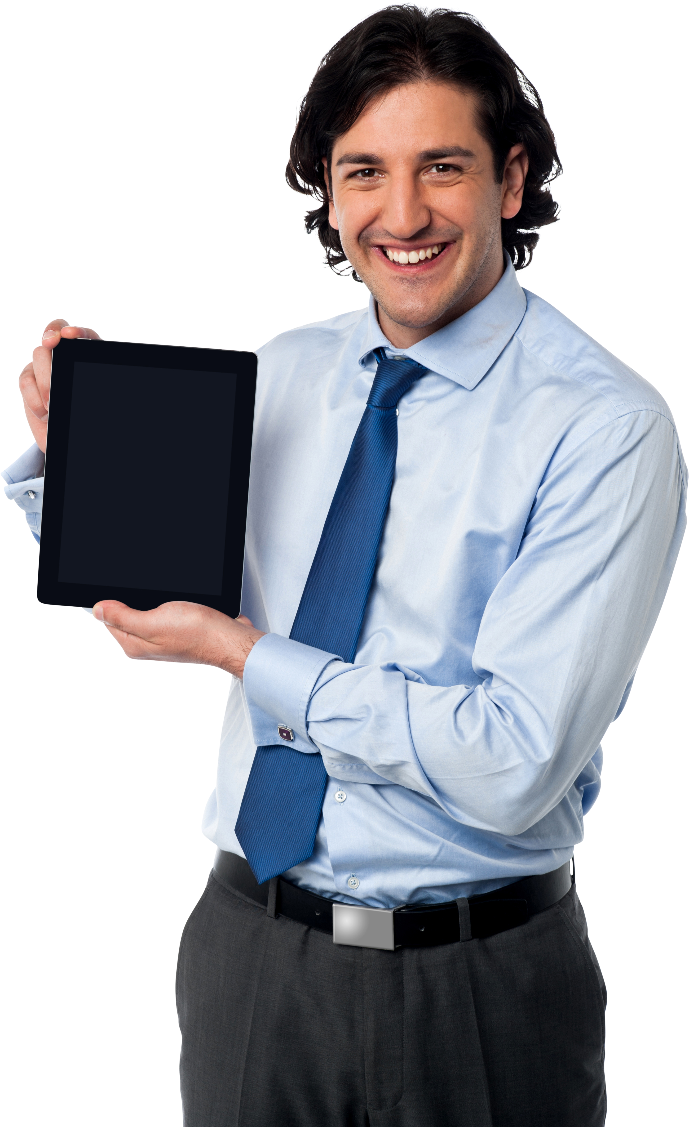 Men With Tablet Free Commercial Use Png Image - Tablet Representative (3200x4809), Png Download