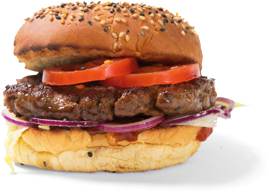 Bbq Burger - Veggie Burger Johnny's Burger (600x600), Png Download