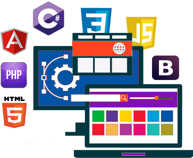 Web Design & Development - Website Design & Development Clip Art (672x549), Png Download
