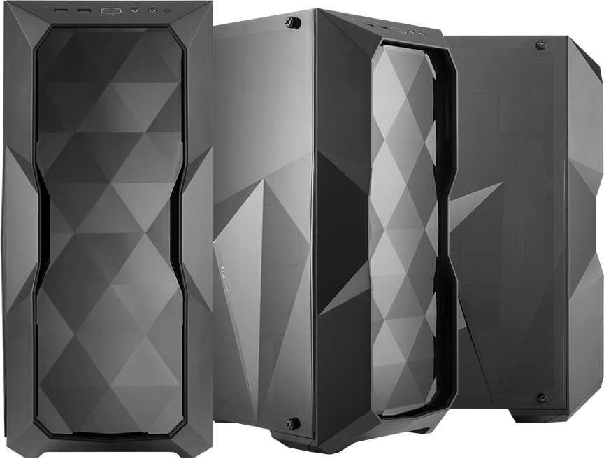 Aesthetic Diamond Cut Design - Cooler Master Masterbox Td500l (864x659), Png Download