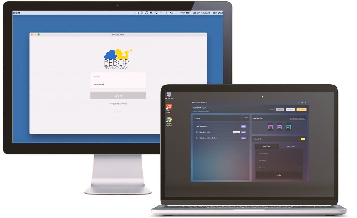 Bebop Workstation On Imac And Macbook Pro - Output Device (1526x956), Png Download
