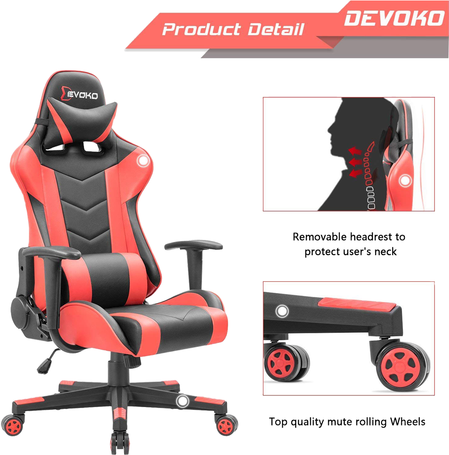 Devoko Gaming Chair - Devoko Ergonomic Gaming Chair (1024x1024), Png Download