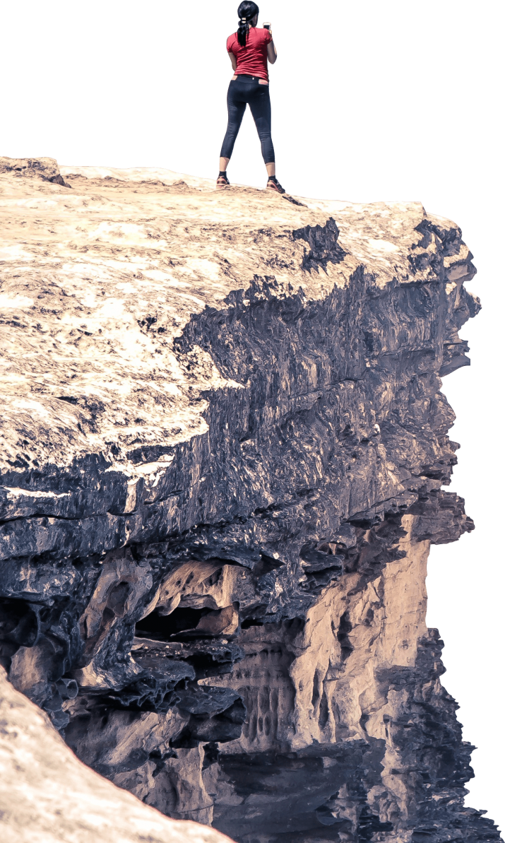 Woman Standing On Mountain Png - Something Good Happens Travel To Celebrate (715x1193), Png Download