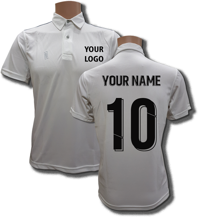 Kids Equus White Cricket Kit Jersey Design Half - Polo Shirt (900x1200), Png Download
