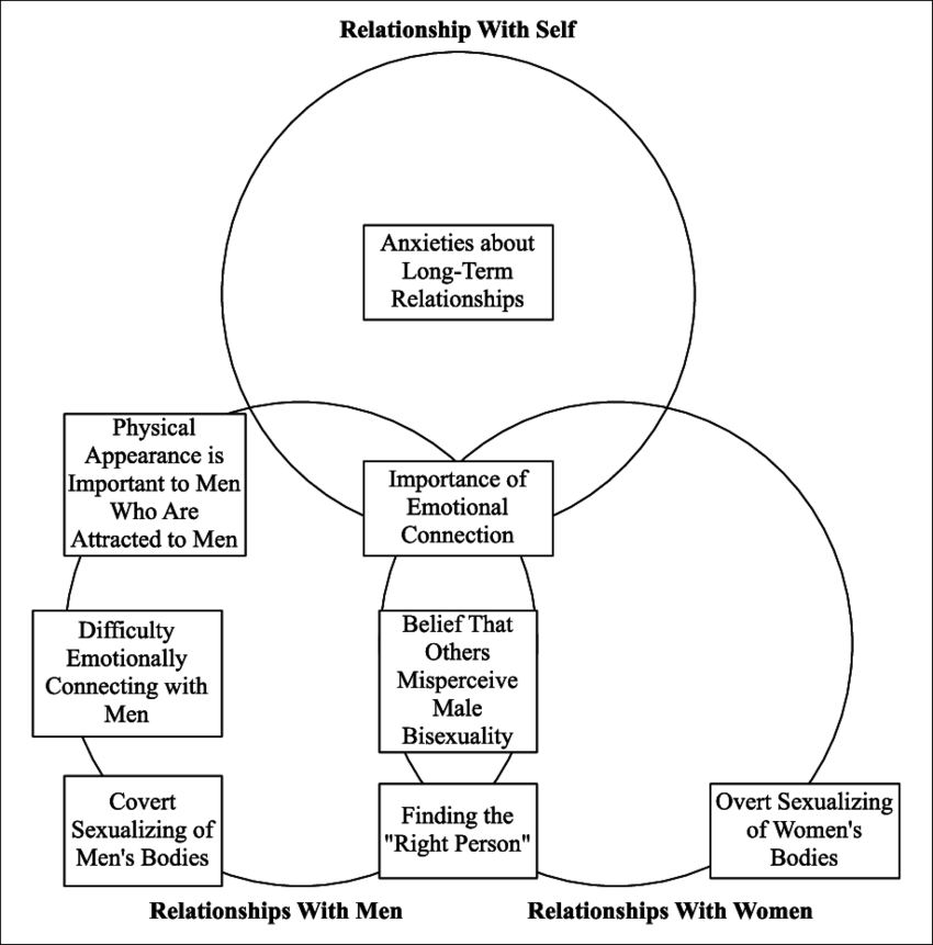 Model Of Sexual Self-schema Of Bisexual Men - Physical And Sexual Self (850x861), Png Download