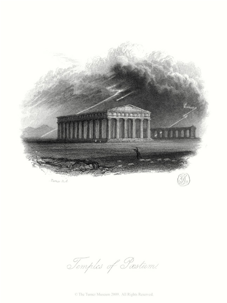 Temple Of Paestum - Temples Of Paestum, Engraved By John Pye (600x600), Png Download