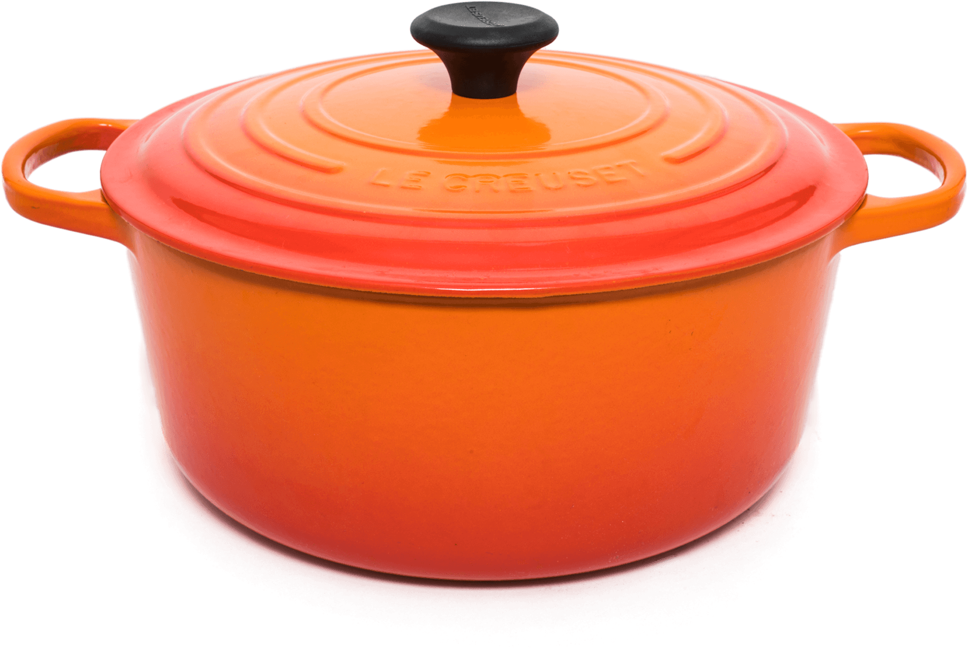 Uncovered Pots For Boiling Water - Dutch Oven Cuisinart Orange (2058x2058), Png Download