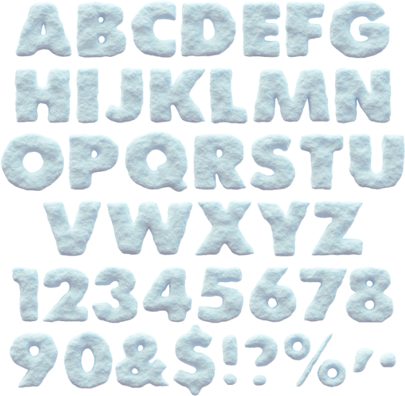 Snow 3d Font - Illustration (595x604), Png Download