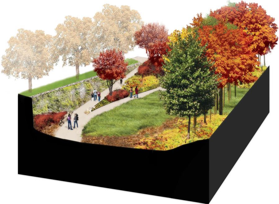 1 - Png Autumn Shrubs (900x660), Png Download