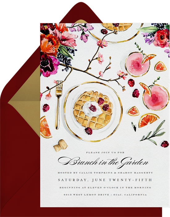 Marigold Garland Save The Dates In Red - Illustration (550x701), Png Download