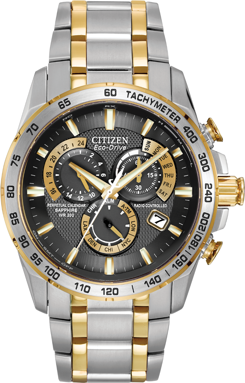 Images - Citizen Eco Drive Gold And Silver (1000x1531), Png Download