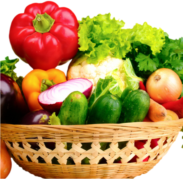 Vegetable Png Hd Fresh Vegetables In Basket - Basket Of Vegetables Png (630x630), Png Download