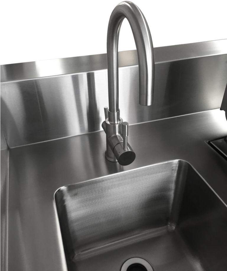 Otto With Sink Three Way Tap - Kitchen Sink (768x1024), Png Download