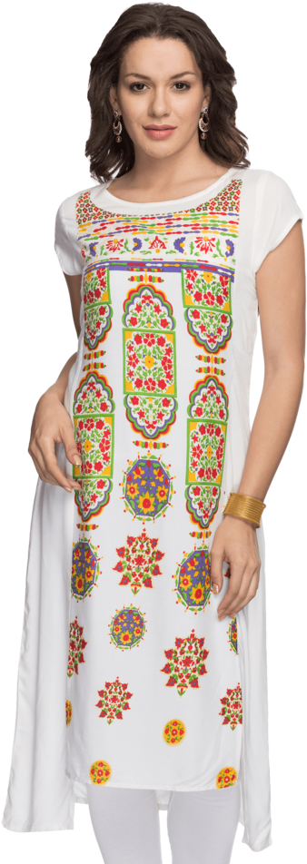 Womens Printed High-low Kurta - Photo Shoot (640x960), Png Download