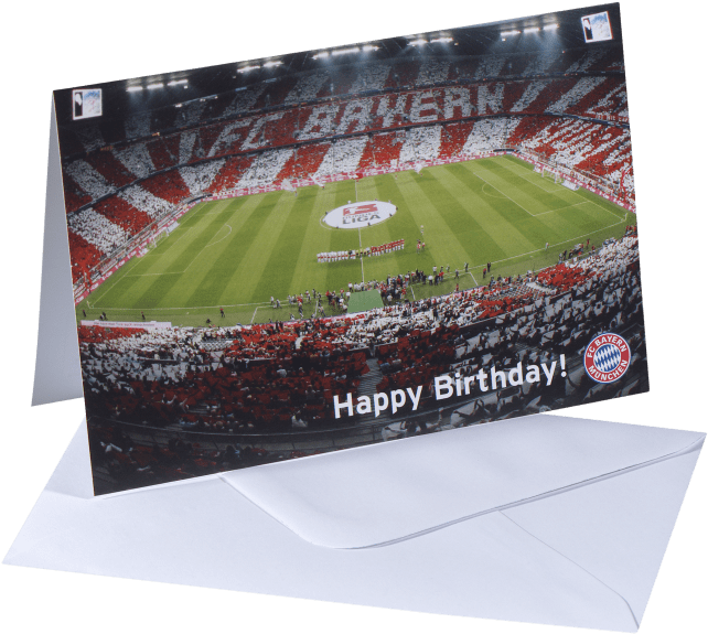 Card Happy Birthday - Soccer-specific Stadium (660x660), Png Download
