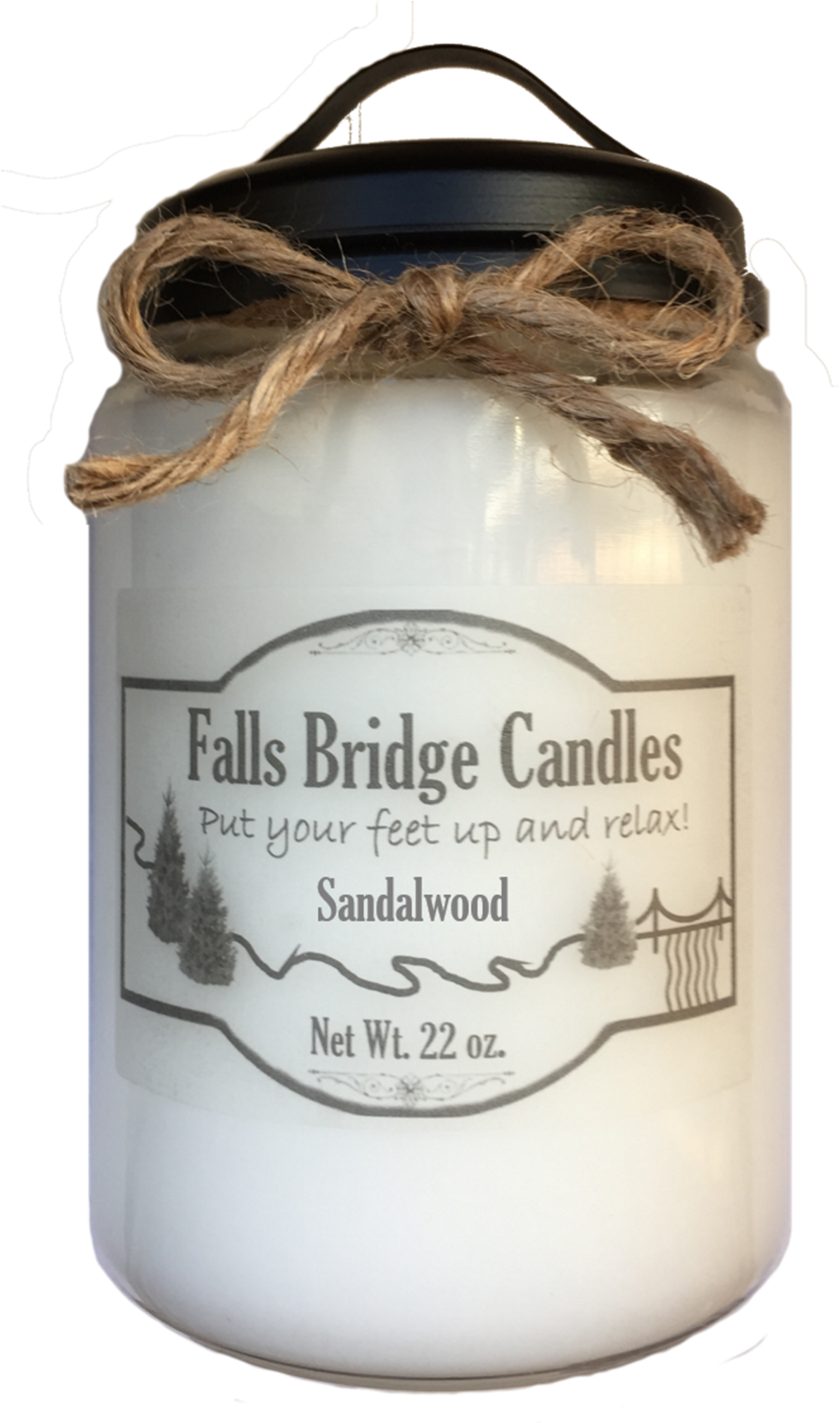 Sandalwood, Scented Jar Candles - Falls Bridge Candles (987x1600), Png Download