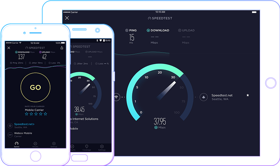 Speedtest For Androidspeedtest For Ios - Speedtest Net (900x559), Png Download