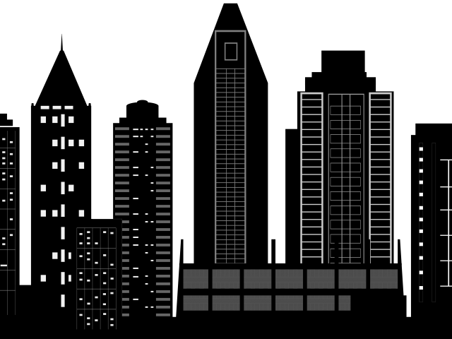 City Clipart Big City - San Diego Skyline Png (640x480), Png Download