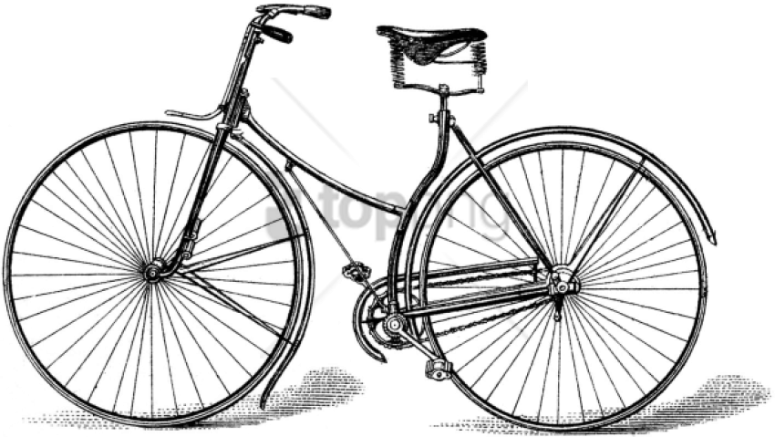 Free Png Vintage Bicycle Vector Png Image With Transparent - Vintage Bicycle Vector (850x479), Png Download
