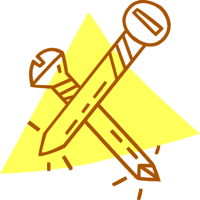 Vector Illustration Of Screw Threaded Fastener Used - Graphic Design (699x700), Png Download