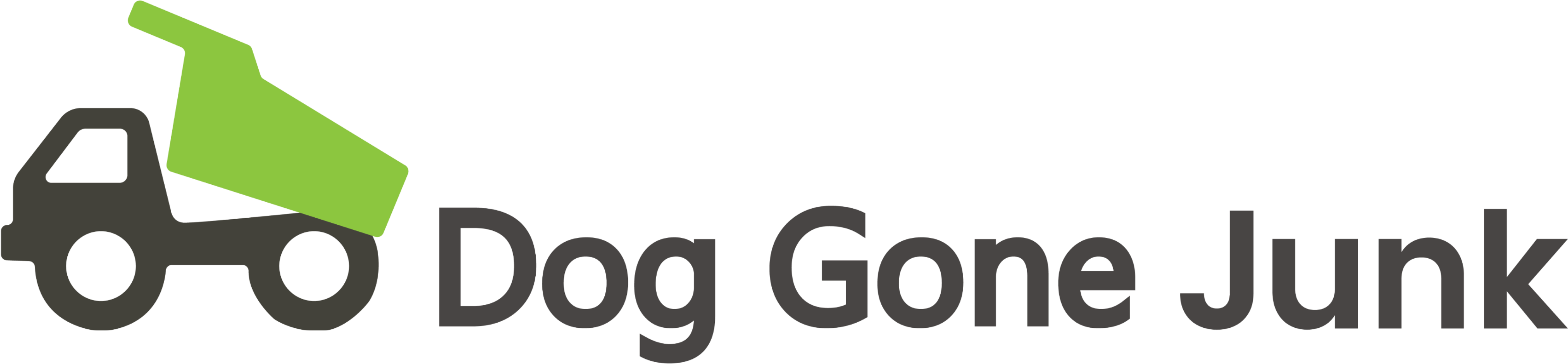 Dog Gone Junk Horizontal Color Logo Clear Background - Graphics (4662x1075), Png Download