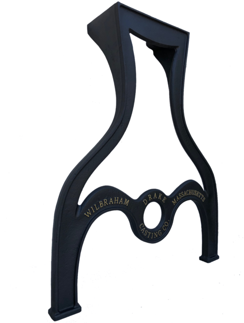 Classic Drake Counter Industrial Iron Legs - Furniture (520x630), Png Download