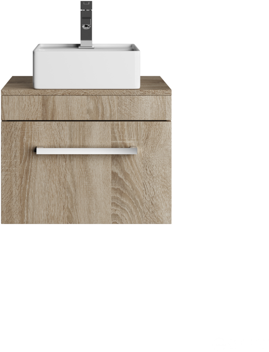 Avior Oak 55cm Wall Mounted Counter @fmavctowm - Drawer (800x800), Png Download