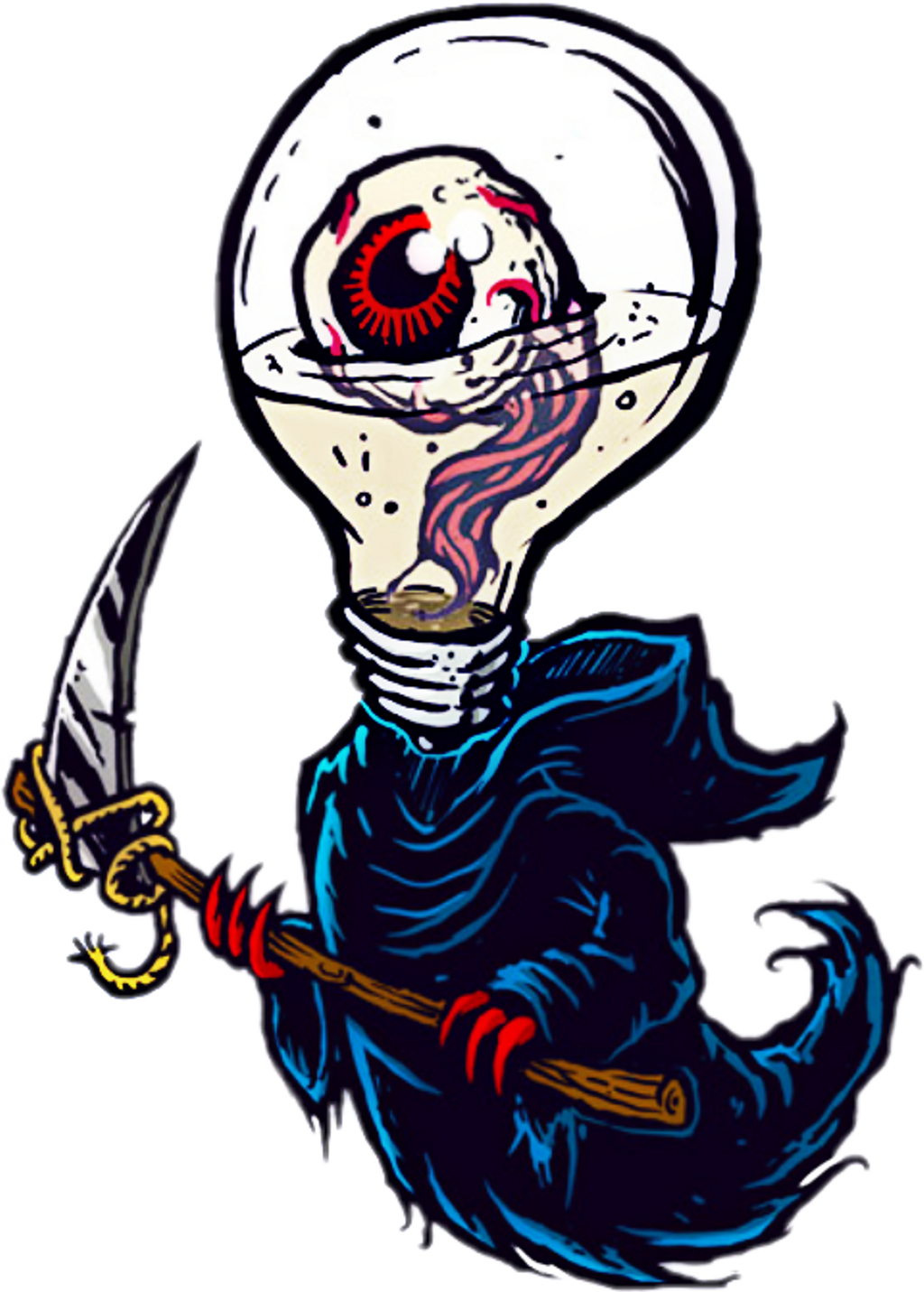 #eye #eyes #death #urban #art #popart #sticker #hell - Illustration (1024x1431), Png Download