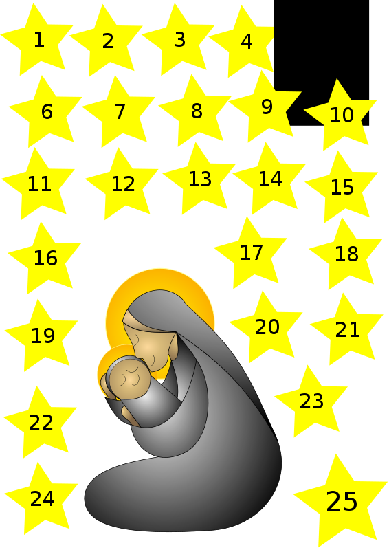 Free Advent Calender - Advent And Christmas Clipart (566x800), Png Download
